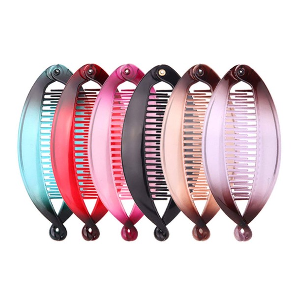 6 PCS 5.3 Inch Big Banana Hair Clips Clincher Rounded