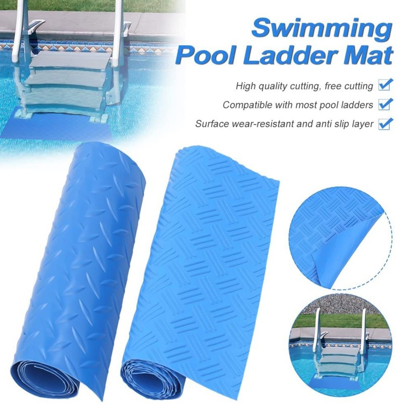 YUEWO 2 Rolls Swimming Pool Ladder Mat, Non-Slip Pool Step