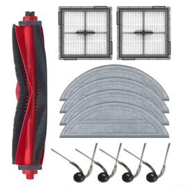 Vacuum Cleaner Replacement Kit for Roborock Q10 S5+ Q10 VF Q10V+ Main Brush Filter Side Brushes Mop Cloth Set(A)