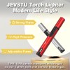 JEVSTU Butane Lighter, 2 Pack Torch Lighter with Fuel Level