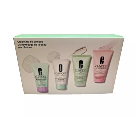 Clinique ~ Cleansing Set ~ 4 Piece Cleansing Set - Travel Size Face Wash