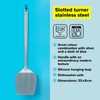 Tasty Stainless Steel Slotted Turner with Bevelled Front Edge, Heat-Resistant