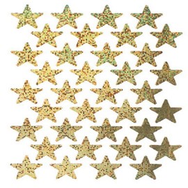 Eureka Back to School Gold Glitter Star Stickers for Kids and Teachers, 72pc