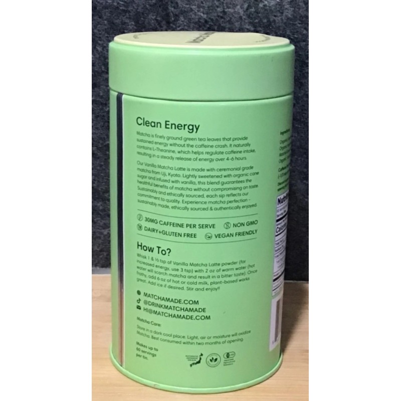 Matcha Made Matcha Latte Vanilla Blend 8.46oz 9/17/2026
