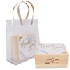 2 Set Wedding Wooden Gift Box PVC Exquisite Candy Packaging