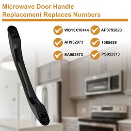 Vypart WB15X10144 Microwave Handle fit for GE WB15X10144 Microwave Door Handle AP3792823,1085689, AH952973 JVM1650BH JVM1653BH HDM1853BJ05 JVM1850CH06 EMO4000JCC01 JVM1650SB004- Black