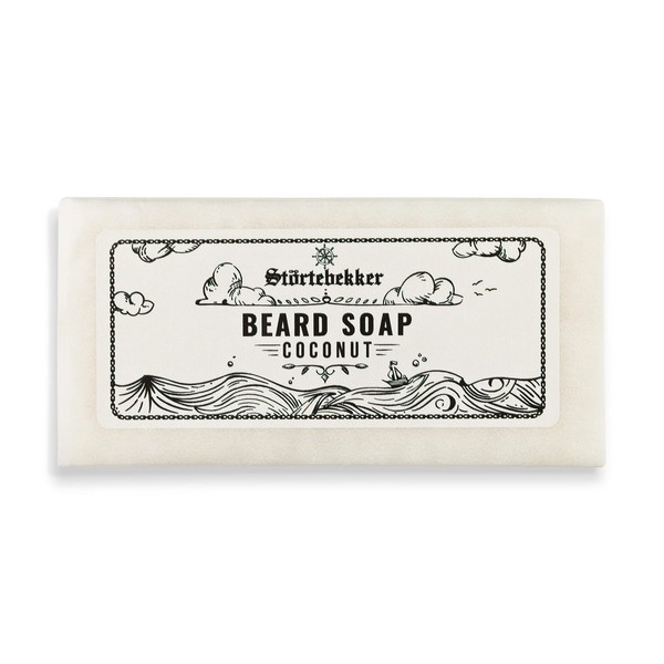 Störtebekker® Premium Beard Soap – Firm Shampoo for Daily Beard Care – Handmade Soap for High-Quality Foam – Vegan Beard Soap for Men – 80 g