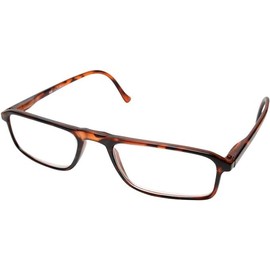Calabria 616 Rectangular Reading Glasses +6.00 Tortoise Havana Men Women Designer Stylish Trendy Readers Durable Eyeglasses