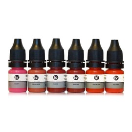 Biocutem Permanent Make-up Pigments, LIPS Ink Color Set for PMU lips, 6 pcs