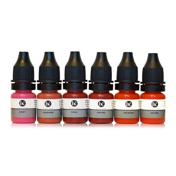 Biocutem Permanent Make-up Pigments, LIPS Ink Color Set for PMU