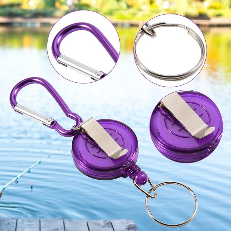 llavero retractil, Carrete de cadena para llavero, resistente, retráctil, de