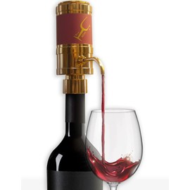 Electric Wine Pourer, Pro Wine Accessories 5 in 1 Decanter Pourer with Oxygenator and Aerator - Conservator - Minimalist Design, 2 Tubes