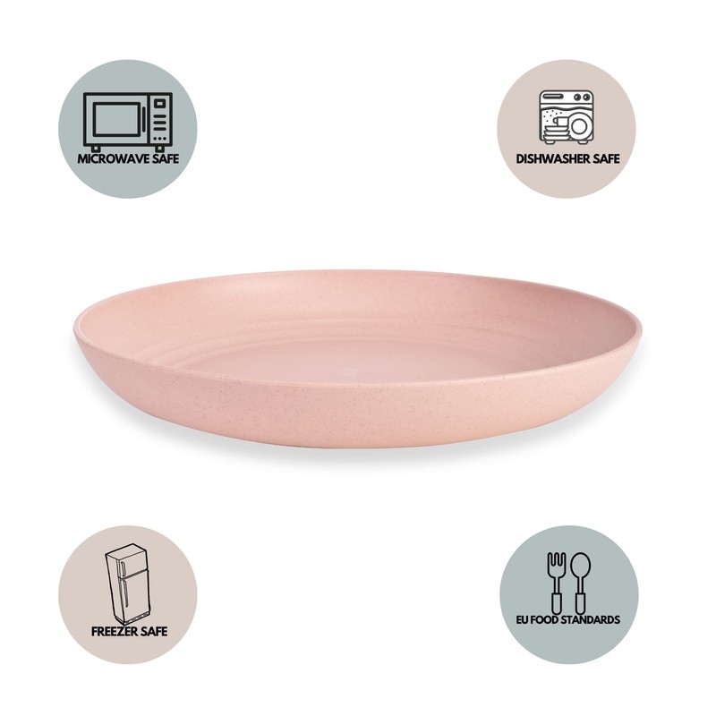 Hooper Skies 4 Pack Wheat Straw Plates - Unbreakable Plates