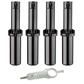 K Rain RPS Select 3/4" Gear Drive Rotor 5" Pop-Up | 25' - 46' Spray Distance, 4 Selectable Built-in Nozzles, 40° - 360° Arc Spray Pattern | Includes Adjustment Key (4 Pack)