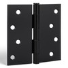 goldenwarm 18 Pack Matte Black Door Hinges, 4 x 4