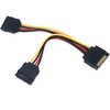 Multibao 15 Pin Sata Male to 2 Sata Female Power