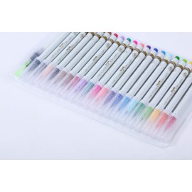 Superior Watercolor Brush Pen Set- 20 Unique Colors with 1 Empty Brush Pen-, Less Mess, Versatile Markers with Handmade Brush Tips for Adults, Beginners, Hobbyists, Professionals