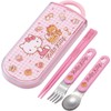 Skater Trio Set Chopsticks Spoon Fork Hello Kitty Sweets Sanrio Kids Antibacterial Made in Japan TACC2AG-A