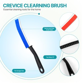 SUOXU Crevice Cleaning Brush, Hard Bristles Corner Cleaning Brush, Joint Brush, Red Yellow Blue