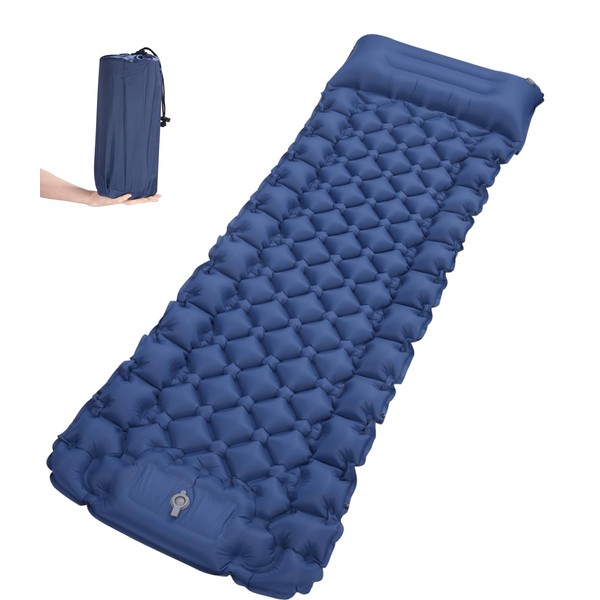 PERMUST Self-inflating sleeping mat, high camping air mattress with integrated
