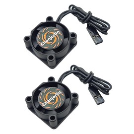 Chanjorlin 2Pack RC Car Motor Cooling Fan 25mm 30mm 40mm 50mm High Speed Heatsink 28000RPM ESC Fans for 1/8 1/7 1/10 1/12 Scale Truck Off Road Crawler Car Boat 540 550 Brushless Brushed Motors (25mm)