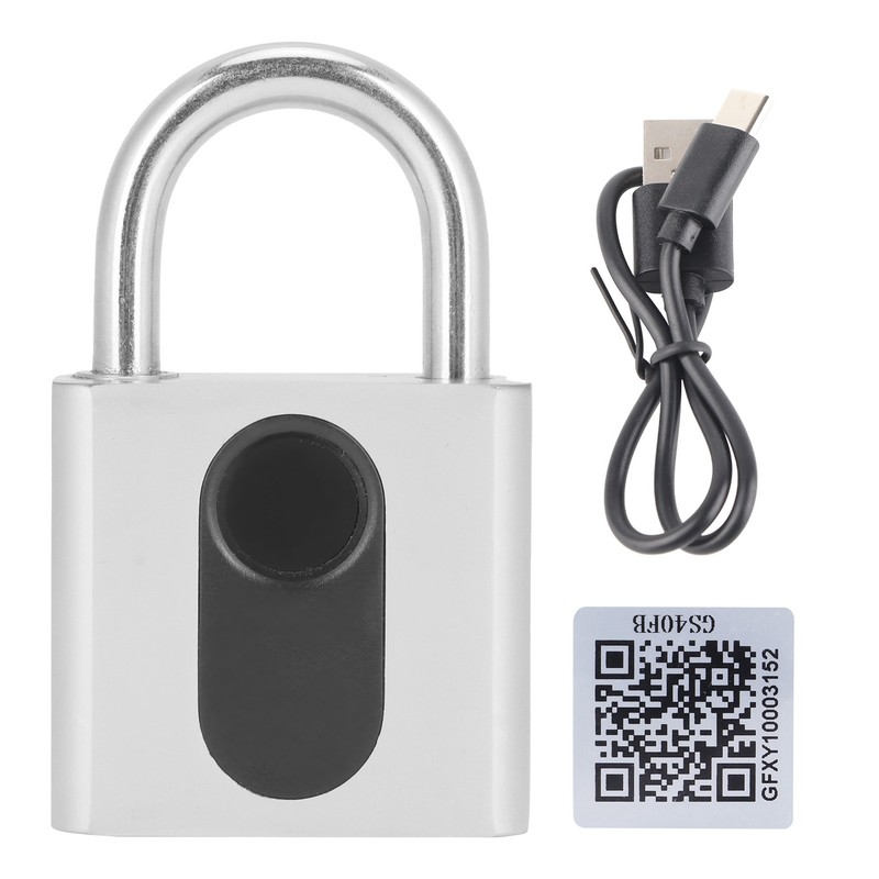 Bluetooth Padlock Intelligent Fingerprint Phone APP Lock Set for Dormitory