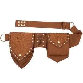 Larswon Renaissance Bag Leg Bag for Women, Renaissance Belt, Festival Bag, Waist Bags for Women, Thigh Bag, Style 3: Coffee, Medium, Renaissance Bag, Style 3: Coffee, renaissance bag