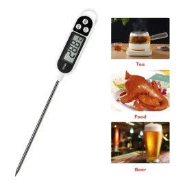 Termómetro Digital de Cocina Loglife con Sonda de Acero Inoxidable para Carne, Líquidos y Repostería, de -50 C a 300 C                                