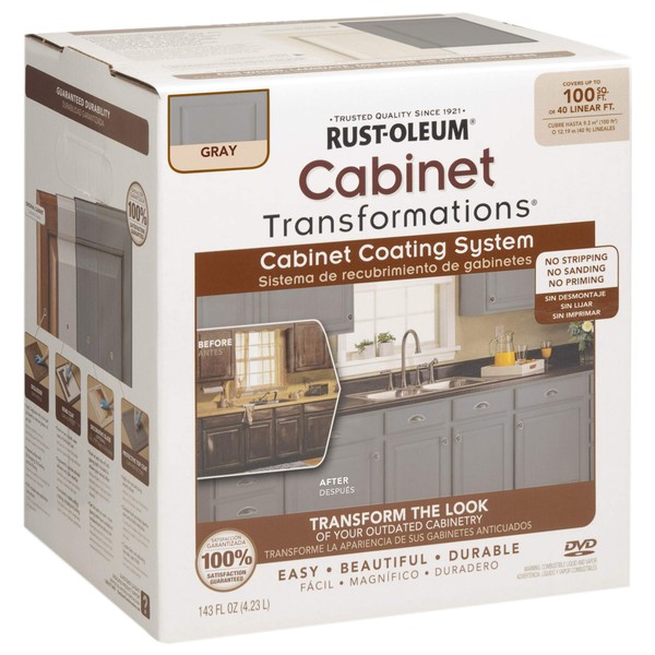 Rust-Oleum 302137 Transformations Cabinet Refinishing Kit, 143 Fl Oz (Pack of 1), Gray