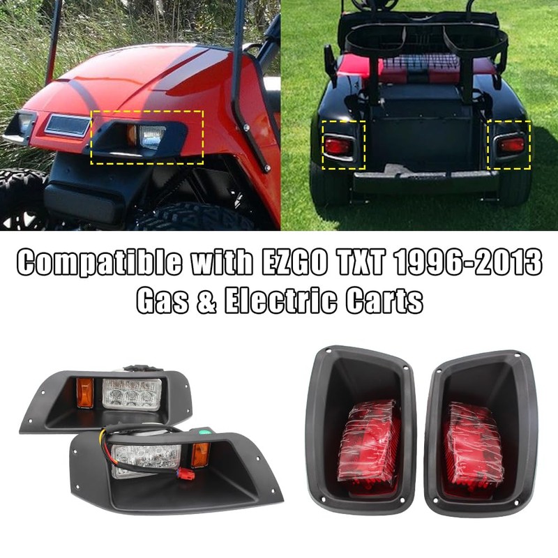 COOL STAR LED Headlight Tail Light Kit Compatible with EZGO