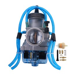 SVKZGFZ PWK 38MM Carburetor for Suzuki RM125 RM250 Honda CR250 CR500R Kawasaki KX125 KX250 Yamaha YZ250 Carb (Transparent)