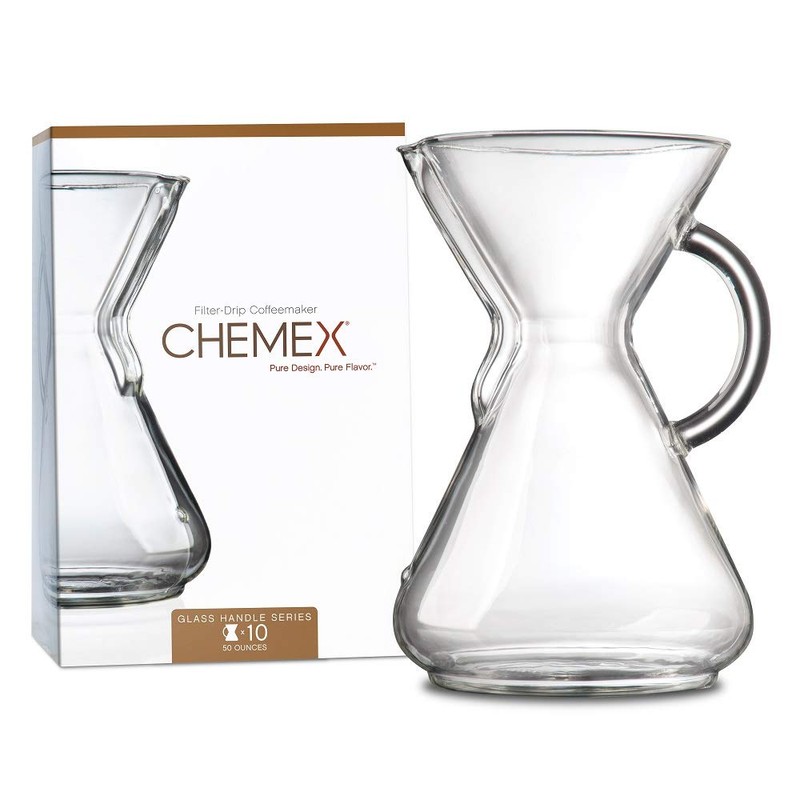 Chemex Pour-Over Glass Coffeemaker - Glass Handle Series - 10-Cup