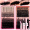 680PCS Fairy Lash Clusters Kit with Spikes Fluffy Volume T50