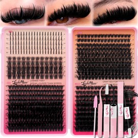 680PCS Fairy Lash Clusters Kit with Spikes Fluffy Volume T50 80D 100D 120D