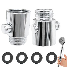 Alethron Pack of 2 Water Stopper Shower Shut-off Valve Water Flow Control Valve Stop Function Shower Head Valve for Flow Regulation Water Shut-off Valve in Universal Size Flow Limiter