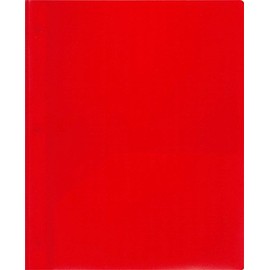 Lion 2-Pocket Plastic Folder with Fasteners, 1 Folder, Red (92310-RD)