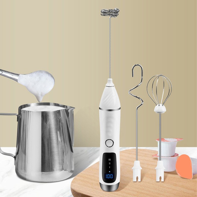 Handheld Electric Milk Frother Wireless Portable Handheld Milk Foam Maker
