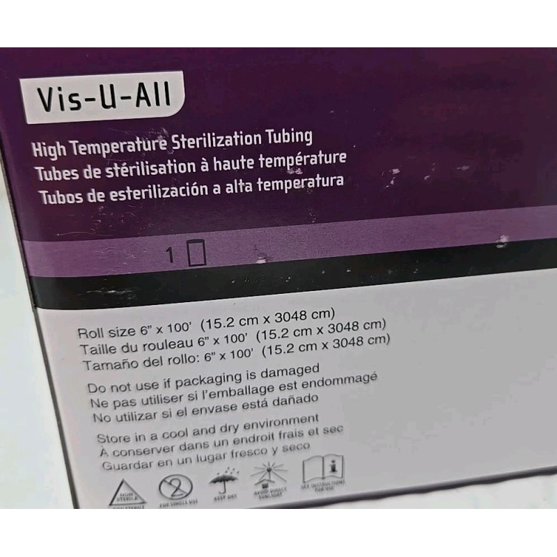 Steris 881061 Vis-U-All High Temp Sterilization Tubing Roll Size 6"