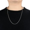 SanThree Solid Titanium Round O Chain Necklace for Men &