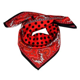 Lorenzo Cana Neckerchief for Boys Elaborately Printed Scarf Made of 100% Silk, 70 cm x 70 cm, Harmonious Colours, Red/Black 8905233, black