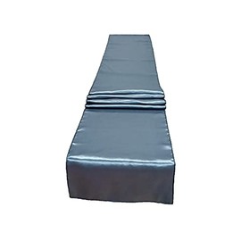 Rihana Wedding - Camino de Mesa de satén para decoración de Banquetes de Boda, 30,48 x 274,32 cm, Gris Plateado, 1