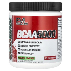 EVLution Nutrition BCAA5000 Cherry Limeade 249g (8.78oz), 6 Count / EVLution Nutrition BCAA5000 체리 라임에이드 249g(8.78oz), 6개