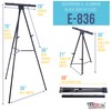 U.S. Art Supply 70" High Boardroom XL Black Aluminum Flip