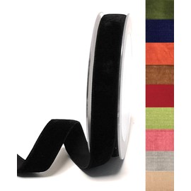 s.dekoda DS 2296-900 Decorative Velvet Ribbon 10 m x 20 mm Black Velvet Border Ribbon
