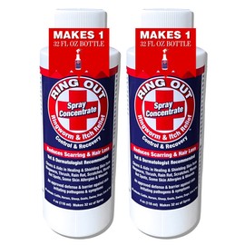 Ring Out - Spray for Skin Irritants on Animals. for Cats, Dog, Sheep, Goats, Cattle, Horses, All Pets & Livestock 4 oz. Make 32 oz (2 Pack)