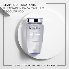 KÉRASTASE Bain Lumiere Blond Absolu | Shampoo para Cabello Rubio | Detoxifica, Fortalece e Ilumina Cualquier Tipo de Cabello Rubio | Con Ácido Hialurónico y Flor de Edelweiss | 80ml