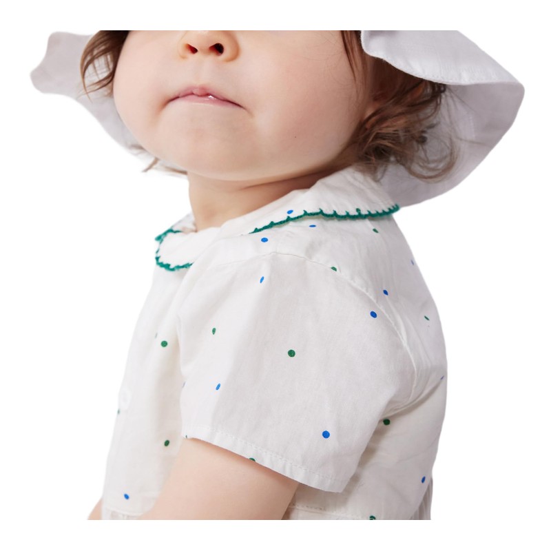 Petit Bateau baby girl player, White and multicoloured