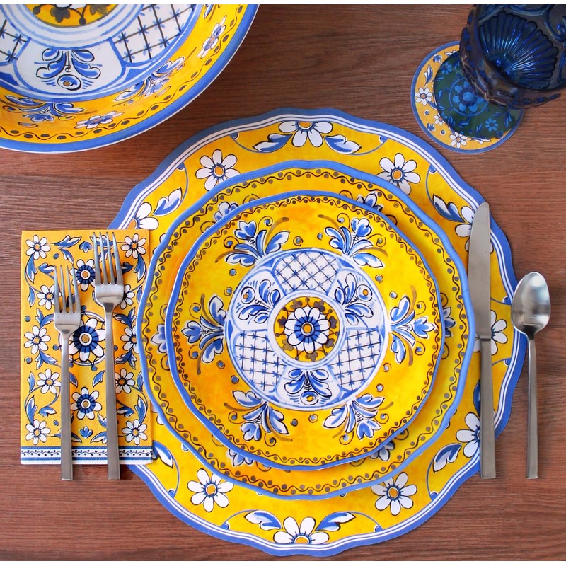 Le Cadeaux Melamine 11 inch Dinner Plate Set of 4,