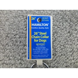 MPP New With Tags Dog Pet Chain 26" Collar Choke Training Silver Color Heavy 3.0 mm