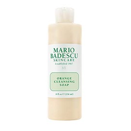 Mario Badescu Jabón limpiador de naranja- Limpiador y exfoliante facial en crema enriquecido con AHA - Lavado facial sin aceite para piel mixta o...  